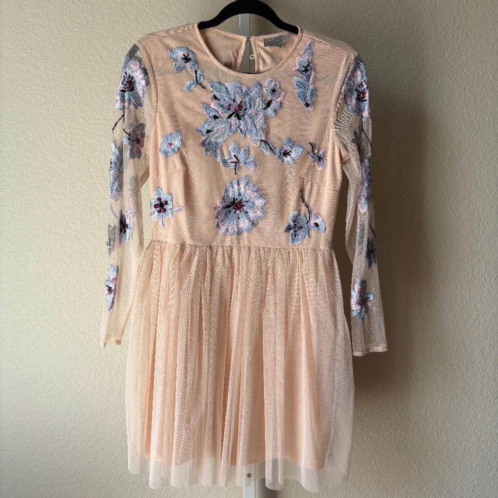 ASOS Pink and Purple Tulle Mini Dress - Picture 1 of 3
